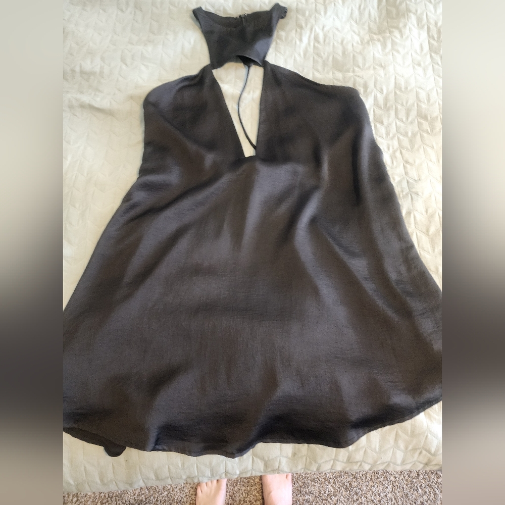 Nasty gal black satin mini dress